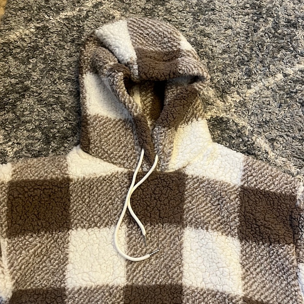 Cropped Sherpa Hoodie